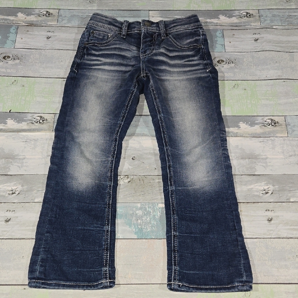 Stylish Boys Departwest Bootcut Blue Denim Jeans Sz 6